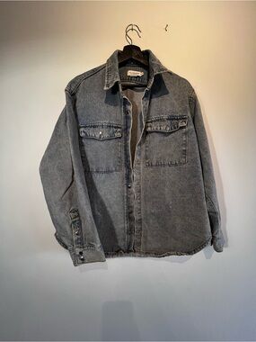 Molly Bracken Washed Grey Denim Overshirt